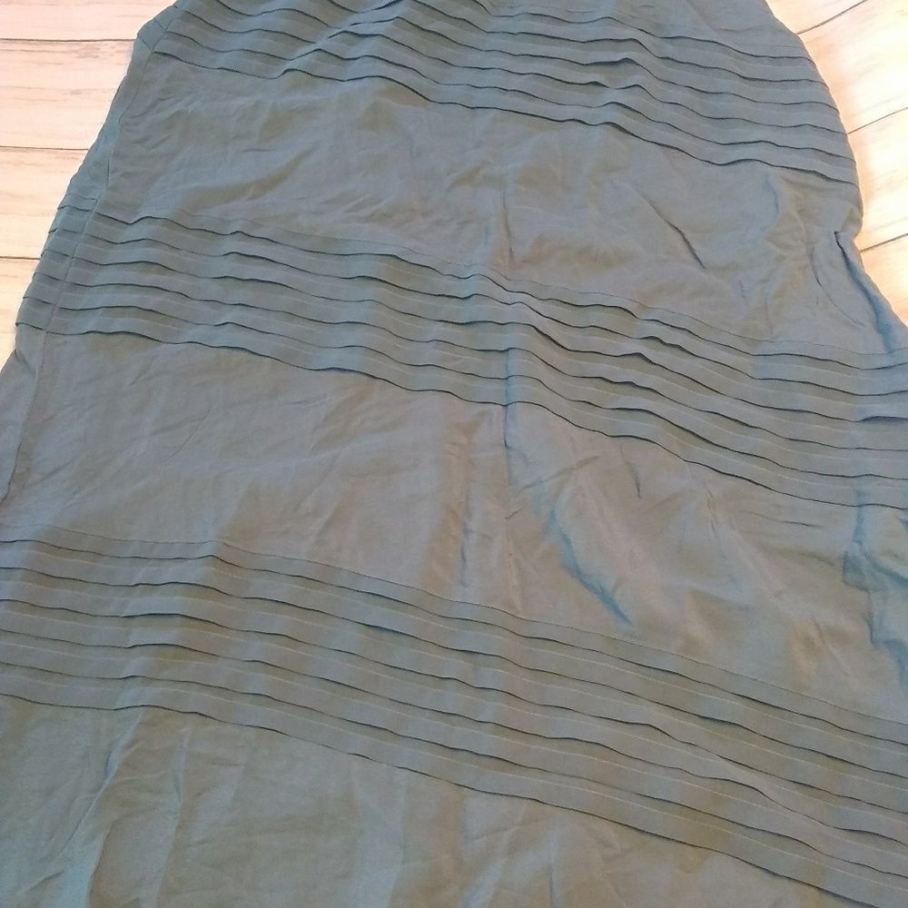 Soft surroundings stone blue chiffon pleated skirt